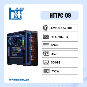HTT AMD 09 (AMD R7 5700X/ X570 / 32GB RAM/ 500GB SSD/ RTX 3060Ti / 750W)