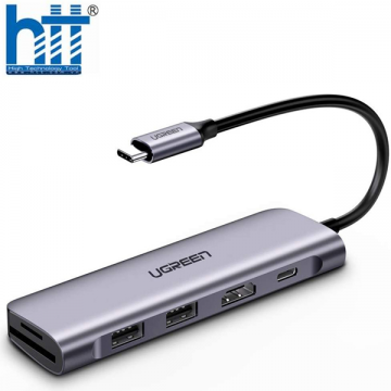 Bộ chuyển Đổi Type C Sang HDMI + USB 3.0*2 + SD/TF + PD Ugreen 70411