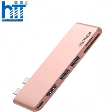 Hub Chuyển USB-C Cho Macbook Type C Sang HDMI+USB+SD/TF+Sạc PD 100W Ugreen 90288