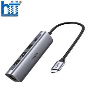 Cáp Chuyển USB Type C to HDMI kèm Hub USB 3.0 3 Cổng Cao Cấp Ugreen 70495