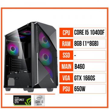 PC GAMING HTT 07 (i5 10400F/B460/8GB RAM/GTX 1660 SUPER/650W/TẢN CR1000/RGB)