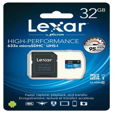 Thẻ nhớ 32GB Micro-SDHC 633X Lexar (Class 10)