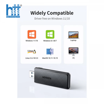 Ugreen 50340 AC1300 2.4GHz 400Mbps / 5GHz 900Mbps Màu Đen USB 3.0 