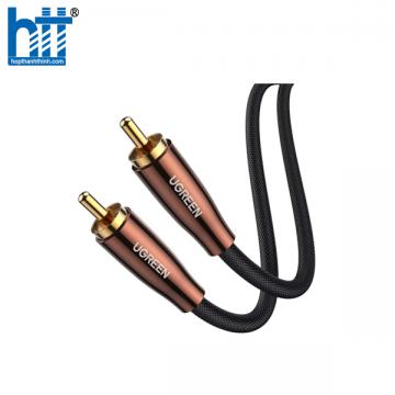Cáp âm thanh Audio Coaxial RCA to RCA bọc Nynol dài 2M Ugreen 10190 cao cấp