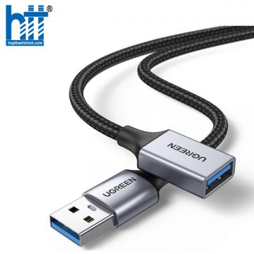 Ugreen 10495 1M màu Đen Cáp tín hiệu nối dài USB 3.0 dáng dây nhỏ cao cấp US115 20010495