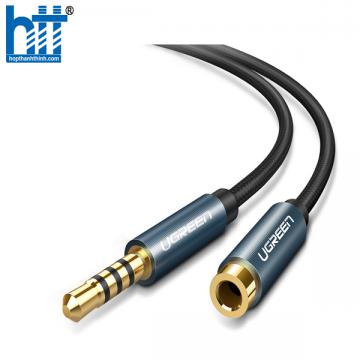 Ugreen 10266 3M 4 khấc Cáp 3.5mm nối dài đầu mạ vàng dây bọc dù AV118 20010266