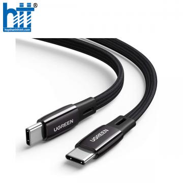Ugreen 10969 2M 60W màu đen cáp USB type C dẹp mạ nickel chống nhiễu US331 20010969