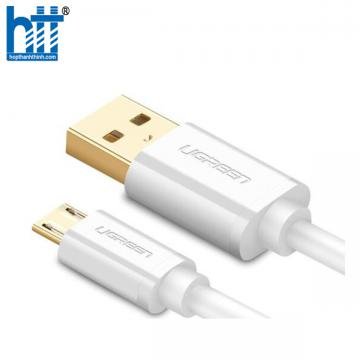 Ugreen 10851 3M màu Trắng Cáp sạc truyền dữ liệu USB 2.0 sang MICRO USB lõi đồng US125 20010851