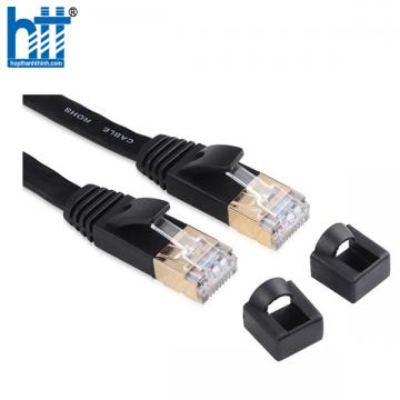 Ugreen 11276 1.5M màu Đen Cáp mạng LAN CAT 7 ftp dây dẹp NW106 20011276