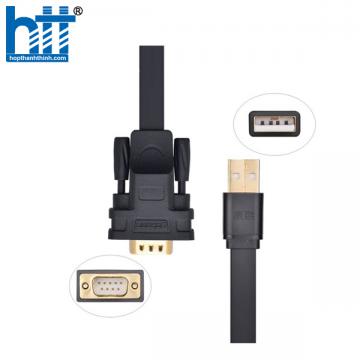 Cáp USB to RS232 dẹt (USb to Com) dài 1m chính hãng Ugreen 20206 cao cấp