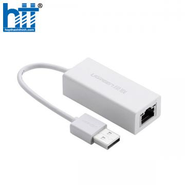 Cáp USB to Lan 2.0 cho Macbook, pc, laptop hỗ trợ Ethernet 10/100 Mbps chính hãng Ugreen 20253