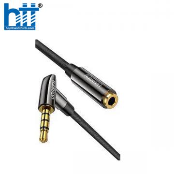 Ugreen 20494 1M 4 khấc Màu Đen 90 độ Cáp âm thanh 3.5mm nối dài hổ trợ Hi-Fi Stereo TRRS AV188 20020494