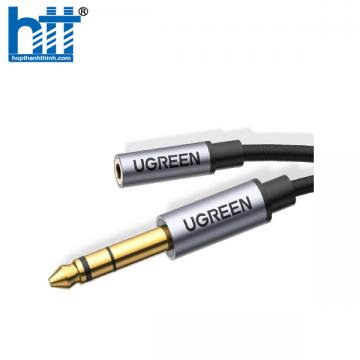 Ugreen 20498 0.3M Màu Đen Cáp chuyển 3.5mm âm sang 6.35mm dương Stereo Audio AV184 20020498