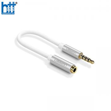Ugreen 20850 20CM màu Bạc Cáp âm thanh 3.5mm nối dài AV136 20020850