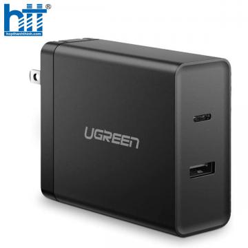 Ugreen 20327 Màu Đen Bộ sạc nhanh 2 cổng USB 5V/2.4A + 1A CD104 20020327