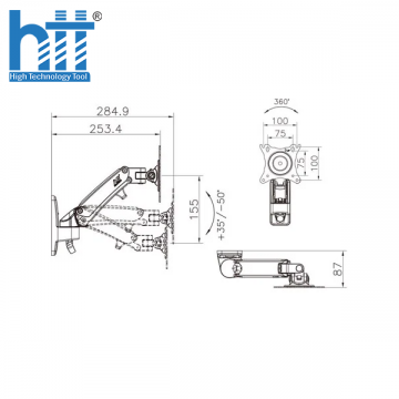 Giá treo màn hình máy tính North Bayou NB-F120