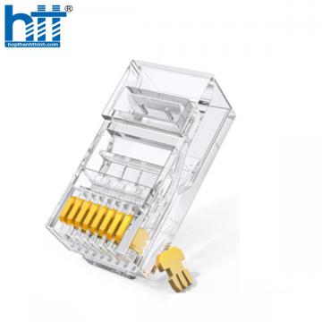 Đầu bấm mạng RJ45 Cat5e 8P8C UTP mạ vàng 50U 100c/hộp Ugreen 20802