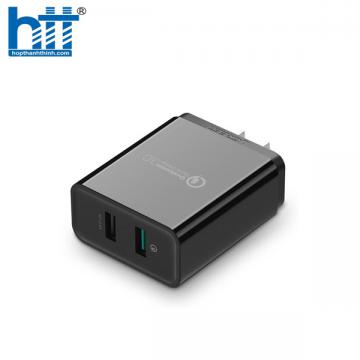 Sạc nhanh hỗ trợ 2 cổng QuickCharge 3.0 Chính hãng Ugreen 30599