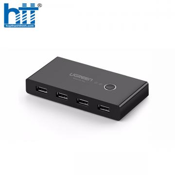 Bộ chia sẻ máy in USB 4 thiết bị vào 2 máy tính chính hãng Ugreen 30768 cao cấp