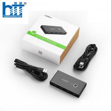 Bộ chia sẻ máy in USB 4 thiết bị vào 2 máy tính chính hãng Ugreen 30768 cao cấp