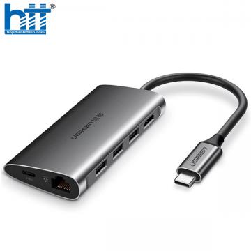 Bộ chuyển đa năng USB Type-C to HDMI, Lan, USB 3.0, SD/TF, sạc Type-C Ugreen 50538