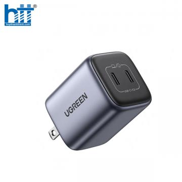 Củ sạc nhanh Nexode GaN 45W 2 cổng USB Type-C x2 Hỗ trợ QC4+, PD3.0 Ugreen 90572 cao cấp (US)