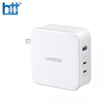 Củ sạc nhanh Nexode 140W GaN PD3.1, 2 USB Type-C và 1 USB Type-A Ugreen 15338 cao cấp (US)
