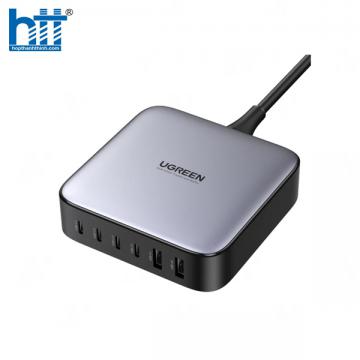 Củ sạc nhanh Nexode 200W GaN 6 cổng, USB Type-C x4, USB Type-A x2 Ugreen 40913 chính hãng