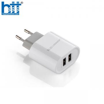Củ sạc cho điện thoai 2 cổng USB 2.0 chính hãng Ugreen 20384