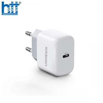 Củ sạc nhanh cổng type-c 20W Màu Trắng Ugreen 10220