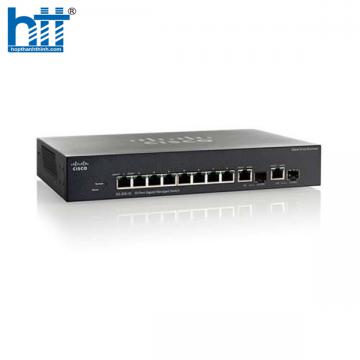 Switch Cisco SG350-10-K9-EU (Gigabit (1000Mbps)/ 10 Cổng/ 2 SFP/ Managed Switch/ Vỏ Thép)