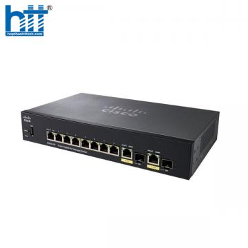 Switch Cisco SG350-10-K9-EU (Gigabit (1000Mbps)/ 10 Cổng/ 2 SFP/ Managed Switch/ Vỏ Thép)
