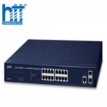 Switch PLANET GS-4210-16T2S Managed, 16 port 10/100/1000BASE-