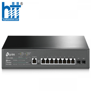 Thiết bị mạng Tplink T2500G-10MPS 8-Port Gigabit L2 Managed PoE+ Switch with 2 SFP Slots