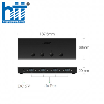 Bộ gộp HDMI 2.0 3 vào 1 ra Ugreen 15376 CM568 hỗ trợ 4k60hz