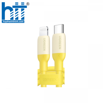 Ugreen 90226 1M màu vàng Cáp sạc Usb Type C ra Lightning Silicone US387 20090226