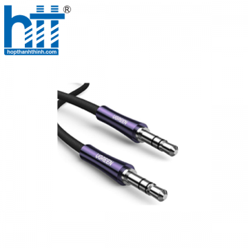 Ugreen 80850 1m 3.5mm Cáp âm thanh 3 cực M - M Vỏ đồng mạ bạc AV171 10080850