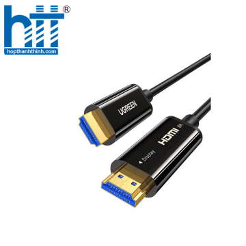 Ugreen 50717 10M màu Đen Cáp tín hiệu HDMI chuẩn 2.0 sợi quang cao cấp HD132 20050717
