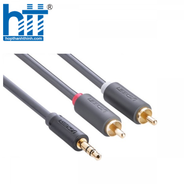 Ugreen 10511 1.5M màu Đen Cáp âm thanh 2 đầu Bông sen sang 3.5mm dương AV102 20010511