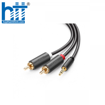 Ugreen 10514 10M màu Đen Cáp âm thanh 2 đầu Bông sen sang 3.5mm dương AV102 20010514