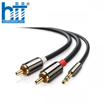 Ugreen 10583 1.5M màu Đen Cáp âm thanh 2 đầu Bông sen sang 3.5mm Dương mạ vàng AV116 20010583