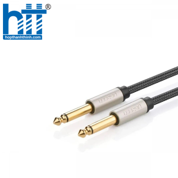 Ugreen 10638 2M màu xám cáp 6.5mm TS âm thanh Pro audio đầu mạ vàng 24k AV128 20010638