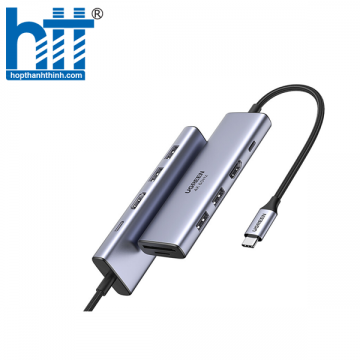 Ugreen 20932 5 trong 1 USB type C ra Usb3.0 + Rj45 1000M gigabits Ethernet + Pd Adapter CM475 20020932