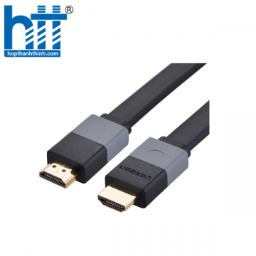 Ugreen 30109 1.5M màu Đen Cáp tín hiệu HDMI vỏ nhựa PVC cao cấp cáp dẹt HD120 20030109