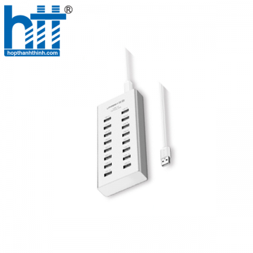Ugreen 20298 Màu Bạc Bộ chia HUB USB 2.0 sang 16 USB 2.0 hỗ trợ nguồn cao cấp 20298 20020298