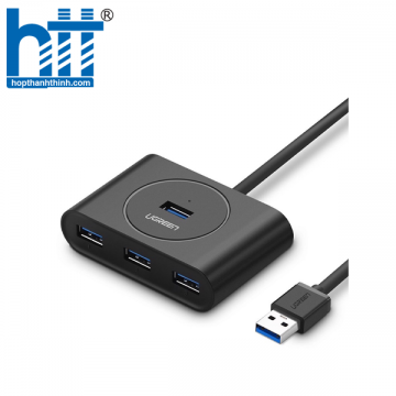 Ugreen 40850 1M Màu Đen Bộ chuyển đổi TYPE C sang 4 USB 3.0 + nguồn MICRO USB hỗ trợ OTG TYPE C CR113 20040850