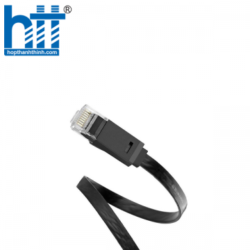 Ugreen 50185 2M màu Đen Cáp mạng LAN CAT 6 UTP dây dẹp NW101 20050185