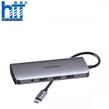 Bộ chuyển đổi USB C to HDMI + VGA + LAN 1Gbps + Hub USB3.0 + SD/TF + Audio Ugreen 80133