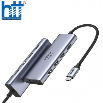 Thiết bị mở rộng 6 in1 USB type-C to HDMI/ Hub USB 3.0/ SD/TF chính hãng Ugreen 60383