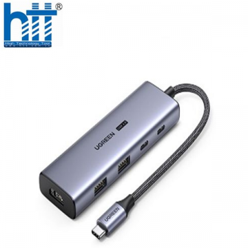 Hub 5 trong 1 CM500 (USB-C sang 2xUSB 3.0 + HDMI + 2xType C) Ugreen 90376